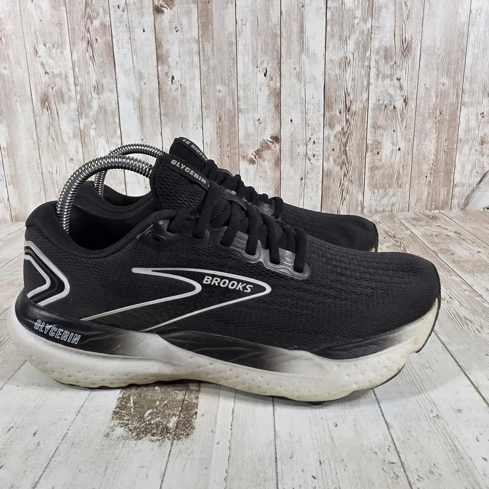 Brooks Glycerin 21 Mens Running Shoes Black White 1104191D090 Size 8 Medium D